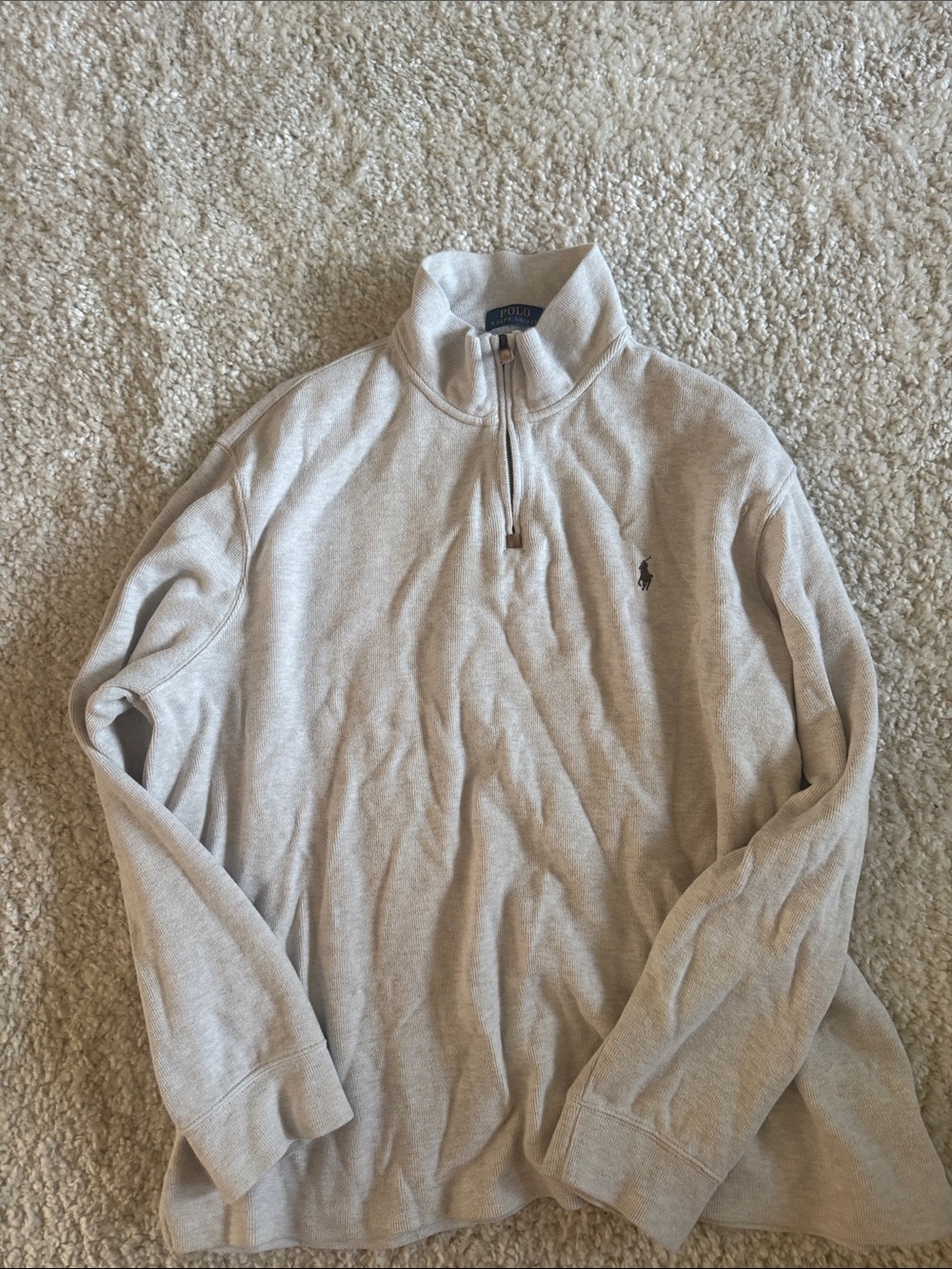 Polo by Ralph Lauren Men’s Half-Zip Sweater Jacket - Beige